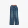 Acetato Snow com Elasticidade em Quatro Direções! Verão 2026 Jeans Azul Retrô Fino Emagrecedor Cropped Solto Reta Calça 897