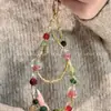 Nueva Cadena para Teléfono Móvil con Lentejuelas Finas y Perlas de Colores Navideños, Exquisita Atmósfera Navideña, Cadena para Teléfono Móvil de Moda Exquisita y Única