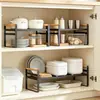 Estante de Almacenamiento Retráctil para Cocina Estante de Capas Interiores de Gabinete Estante Multifuncional para Encimera Estante para Ollas Estante de Almacenamiento para Vajilla Condimentos