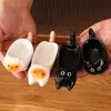 Prato Cerâmico Popular em Formato de Gato Pintado à Mão para Uso Doméstico, Descanso Criativo para Hashi, Prato para Molho de Soja e Vinagre, Prato para Molho e Temperos de Hot Pot