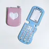Titular de Tarjeta Estilo Flip para Teléfono Personalizado Creativo Almacenamiento de Cuero Titular de Tarjeta DIY