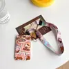 Cartoon Card Holder Estudante Easy Pull Buckle Bus Card Holder Multifuncional Subway Card Holder Telescópico Lanyard Keychain Rice Card Holder