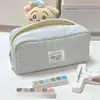 Estojo Fofo Popular de Cor Sólida Caixa de Lápis Gordinha Simples Ins Caixa de Papelaria para Estudantes de Alto Valor Grande Capacidade