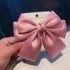 Celebridad de Internet Doble capa Moño grande Pasador para el cabello Accesorios para el cabello Mismo rojo vino Súper hada Tocado para niños Clip para la cabeza trasera Clip