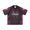 Jie Zhan Roupa Masculina Estilo Americano Padrão Estrela Malha Jersey Manga Curta 2026 Primavera-Verão Nova Marca de Moda Retro Malha Respirável Camiseta