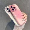 Aplicable a funda de teléfono iPhone 18 color degradado contrastante marco de lente corazón bonito Apple 17 Pro Max carcasa crema 16