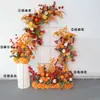 Fileira de Flores Vermelhas Fileira de Flores de Casamento Chinês Arranjo de Casamento Luyin Flower Art Paisagem de Casamento Adereços de Flores Artificiais Flor