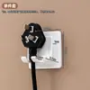 Gancho de Enchufe para el Hogar Soporte Estante para Guardar Cables de Alimentación Pegado Sin Rastro Soporte de Pared para Maquinilla de Afeitar Soporte para Cargador de Teléfono Móvil