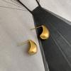 Pendientes de gota de agua con diseño de nicho, de metal trefilado, para mujer, elegantes y de alta gama, accesorios de moda para orejas cortas.