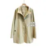 A textura do início do outono é divina! Trench coat atmosférico! Casaco largo de manga raglan com punho xadrez 26 novo H091608