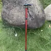 Bastón de Senderismo Telescópico Plegable de Aleación de Aluminio para Exterior Bastón Antideslizante para Ancianos Reforzado Ajustable 5 Secciones
