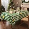 Toalha de Mesa de Natal Impermeável e à Prova de Óleo, Cobertura de Mesa Sem Lavagem, Toque de Luxo Leve e de Alta Qualidade, Decoração Festiva, Capa para Mesa de Centro com Ambiente