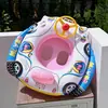Yate Pequeño Inflable Impreso de Coche de Policía Barco al por Mayor Asiento de Agua Flotador para Bebé Anillo de Natación Envío Gratis