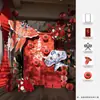 Nueva decoración de habitación de bodas estilo chino, accesorios para sesión de fotos para la sala de estar de la nueva casa, soporte de tablero KT para hotel, bata de mañana para la novia, artículos decorativos