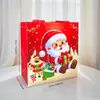 Bolsa de Regalo Navideña No Tejida Transfronteriza Bolsa Tote Creativa de Papá Noel Bolsa para Manzanas Navideñas Bolsa de Regalo Impermeable