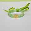 Traje de Cinta de Color de 3 Capas Pulsera de Lentejuelas Medias Transparentes Pulsera de Lazo para Dama Pulsera Linda de Manguera de Silicona