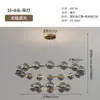 Lustre para Sala de Estar Minimalista Italiano Arte Criativa Anel Lâmpada Atmosférica Preta Vidro de Alto Padrão Feijão Mágico Lâmpada de Hall