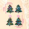 Venta caliente transfronteriza, árbol de Navidad acrílico de doble cara, pendientes, collares y llaveros, material DIY.