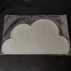 Mantel individual de silicona con forma de nube para niños, impermeable, antideslizante, a prueba de fugas, aislante térmico