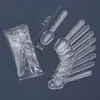 Colher Descartável Colher para Cavar Bola de Neve Plástico Transparente Colher para Sorvete Colher para Sorvete Iogurte Pudim Embalagem Separada
