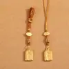 Cordón Dorado Arena Estilo Chino para Teléfono Móvil Cadena Metálica Delicada Colgante Pequeño Colgante de Llavero de Coche Antiguo para Hombres y Mujeres
