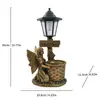 Decoração de Ornamento de Jardim de Resina Cruz Pequeno Anjo Estátua Artesanato Luz Solar para Exterior Pátio Paisagismo Luz de Atmosfera