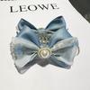 Estilo coreano Internet Celebridade Nova Flor Bordada Pérola Strass Primavera Clipe Grampo de Cabelo Elegante Moda Menina Boutique Acessórios para o Cabelo