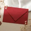 Sobre con patrón de árbol en rosa, blanco, amarillo, rojo y naranja, invitación de carta estilo vintage, set de sobre para carta con sello de lacre transfronterizo