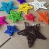 Estrella de ratán de 10 cm estrella de cinco puntas navideña estrella de cinco puntas decoración colgante para ambiente de aula de jardín de infantes decoración de centro comercial