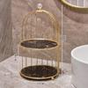 Cesta de Almacenamiento con Forma de Jaula de Pájaros, Modelo Desmontable y de Altura Ajustable, Estante de Almacenamiento de Lujo para Baño, Hecho a Medida