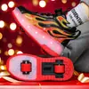 Zapatos de Patines de Cuatro Ruedas Baratos para Niños al por Mayor, Patines de Ruedas Retráctiles Invisibles para Niñas, Patines de Ruedas de Ocho Ruedas Deportivos para Estudiantes Niños