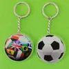 Chaveiro Personalizado de Acrílico com Camisa de Jogo Tendência Masculina Impressão Dupla Pingente de Futebol Placa de Número Mini Pingente Atacado