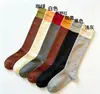 Nuevos Calcetines de Otoño/Invierno Maillard Versátiles de Media Pantorrilla para Mujer Calcetines de Colores Bloqueados Calcetines Apilados Sueltos Moda Estilo Coreano Calcetines para Mujer