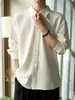 Camisas de Diseño para Hombre, Manga Larga, Color Sólido, Estilo Coreano, Holgadas y con Caída, Nuevas Camisas de Primavera y Otoño, Chaquetas, Finas y Modernas para Chicos