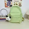 Mochila Escolar Estética de Alto Valor Dopamine Milk Fufu para Niñas, Estilo Coreano Simple para Estudiantes de Secundaria y Preparatoria, Mochila Compacta para Estudiantes de Primaria