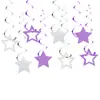 Decoraciones Colgantes Espirales para Fiesta de Cumpleaños Arreglo de Decoración con Cinta para Fiesta Decoración Colgante Espiral de Estrella de Cinco Puntas Papel