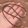 Cuerda de Cuero Encerado para Clavícula 1.5 2mm Hebilla de Acero Inoxidable Cuerda de Collar de Hilo Encerado Hombres y Mujeres Colgante de Oro Jade Cuerda Negra