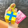 Chaveiro Criativo Caixa Surpresa 3D de Desenho Animado Pingente Divertido Caixa de Presente Pop-Up para Alívio do Estresse Pequeno Presente Atacado