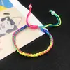 Cuerda de Mano de la Suerte para el Examen de Ingreso a la Universidad Nudo Pipa Pulsera de Cuerda Roja Nudo de Ocho Cuerda Tejida a Mano Pulsera de Pareja Colorida Venta al por Mayor