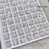 Acessórios de Diamante Flash K9 de Alta Qualidade Sem Base para Nail Art, Peças de Decoração de Unha Retangulares e Ovais Full Diamond Brancas Feitas à Mão