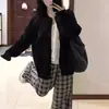 Cárdigan de Punto Gris para Mujer en Otoño, Holgado, Estilo Perezoso, Casual, Versátil, de Alta Gama, Chaqueta Exterior de Suéter, Top, Invierno
