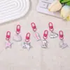 Chaveiro Pingente Gatinha Kt Estrela Espinha de Peixe Estilo Y2K Millenium Pingente de Contas Retro Americano Ornamento de Presente
