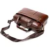 Couro Genuíno Masculino Reunião de Negócios Viagem de Negócios Pasta de Couro de Vaca de Primeira Camada Bolsa Simples para Laptop Bolsa de Ombro Único Transversal para Homens