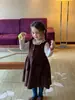 Otoño 2026 Ropa Nueva para Niños Estilo Coreano Ropa para Niños Niñas Sin Mangas Pana Vestido de Princesa Estilo Otoño Vestido Chaleco
