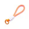 Colgante Llavero de Cuerda Trenzada de Nylon Anudada Bloque de Color Correa Corta para Teléfono Desmontable Accesorio de Correa Colgante Anti-Pérdida