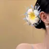 Presilha de Cabelo Infantil Flor Estrela do Mar Tema Oceano para Meninas, Grampo Pinça para Franja Lateral com Atmosfera de Fada Costeira para Fotos