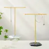 Soporte de Exhibición Colgante de Hierro en Forma de T, Estante de Escritorio para Joyería, Collares, Gomas para el Cabello, Pulseras, Aretes y Colgantes, Organizador Portafolio para Joyería