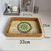 Bandeja de cáscara de ratán vietnamita, bandeja rectangular para frutas, cesta de ratán, cesta tejida para el desayuno, cesta de pan estilo japonés, cesta de bocadillos