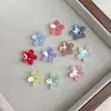 Flor Pequeña de Cinco Pétalos Color Gelatina Acrílica Chapada 16mm Decoración para Accesorios de Cabello Estilo Antiguo Colgante Materiales para Accesorios de Joyería