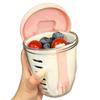 Caja de fruta de plástico portátil de grado alimenticio, caja de conservación de alimentos frescos, refrigerador, caja de almacenamiento sellada, nuevo estilo para estudiantes y trabajadores de oficina